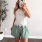 Golden Hour Halter Top / White