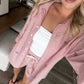 American Social Striped Short Set