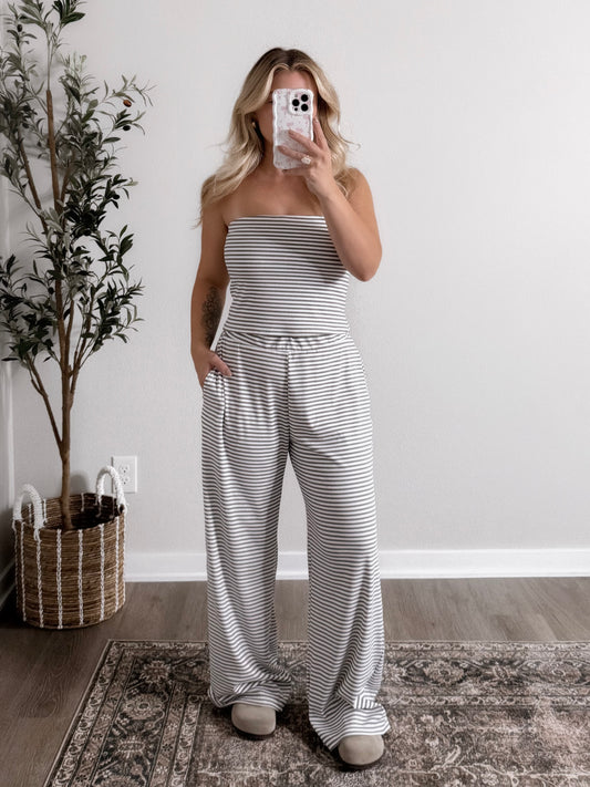 Drift Striped Tube Top Set (Tall Friendly)