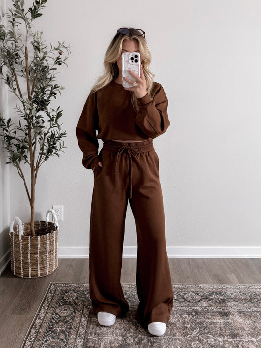 Lazy Day Scuba Matching Set / Chocolate (Tall Friendly)