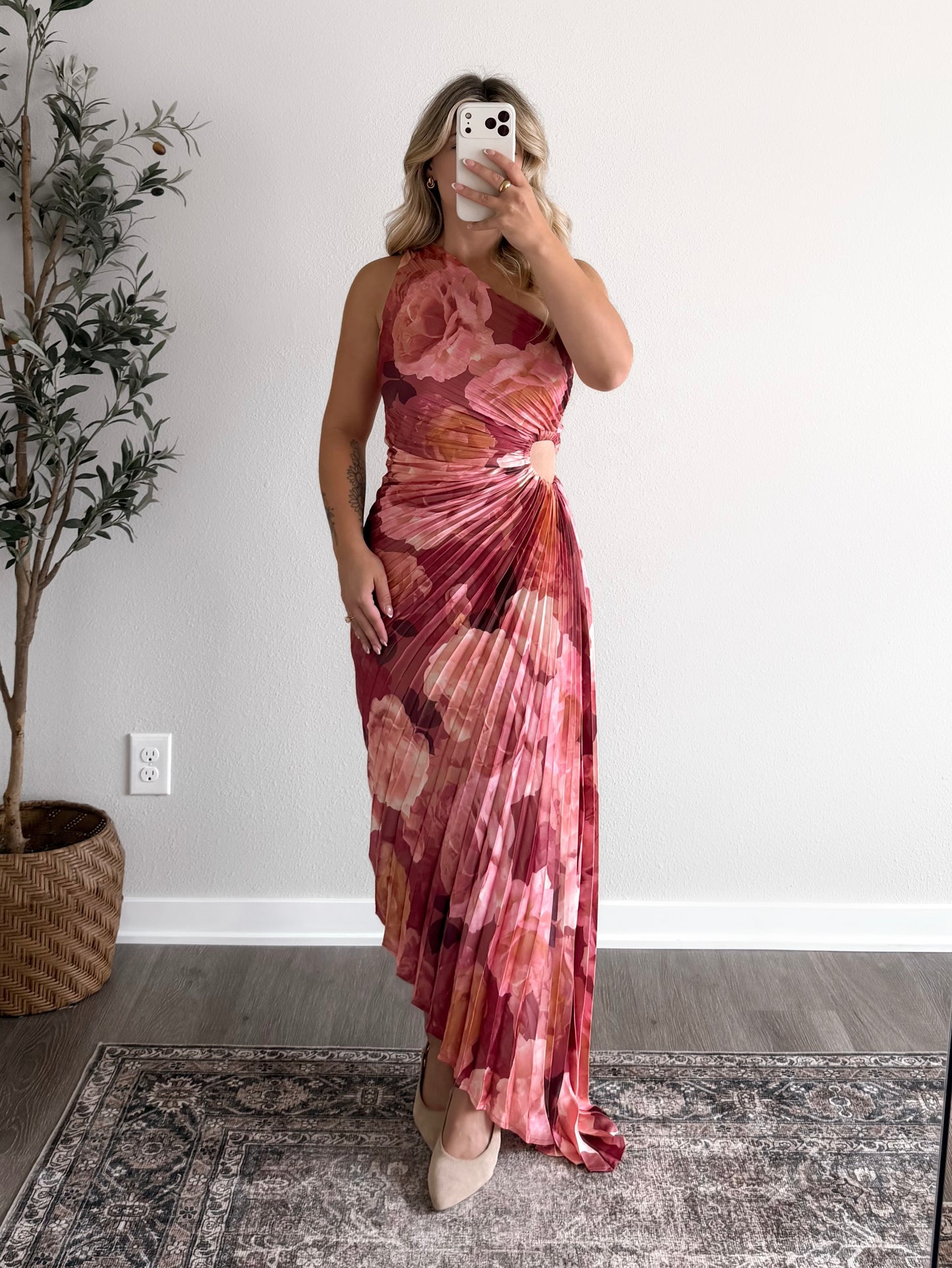Florence Floral One Shoulder Dress