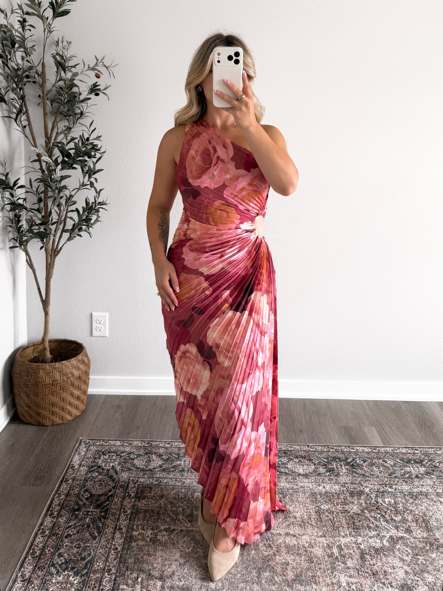 Florence Floral One Shoulder Dress