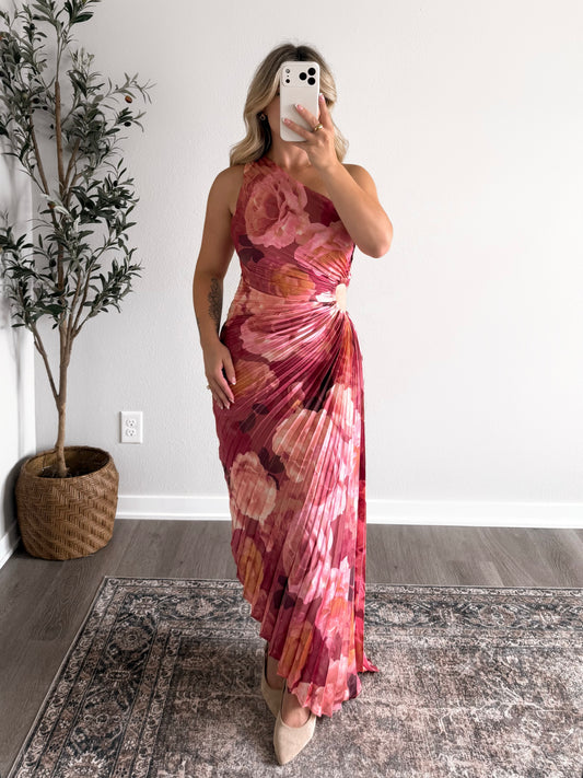 Florence Floral One Shoulder Dress