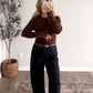 Office Hours Knit Top / Brown