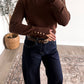 Office Hours Knit Top / Brown