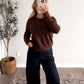 Office Hours Knit Top / Brown