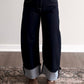 Bennett Cuffed Crop barrel Jean