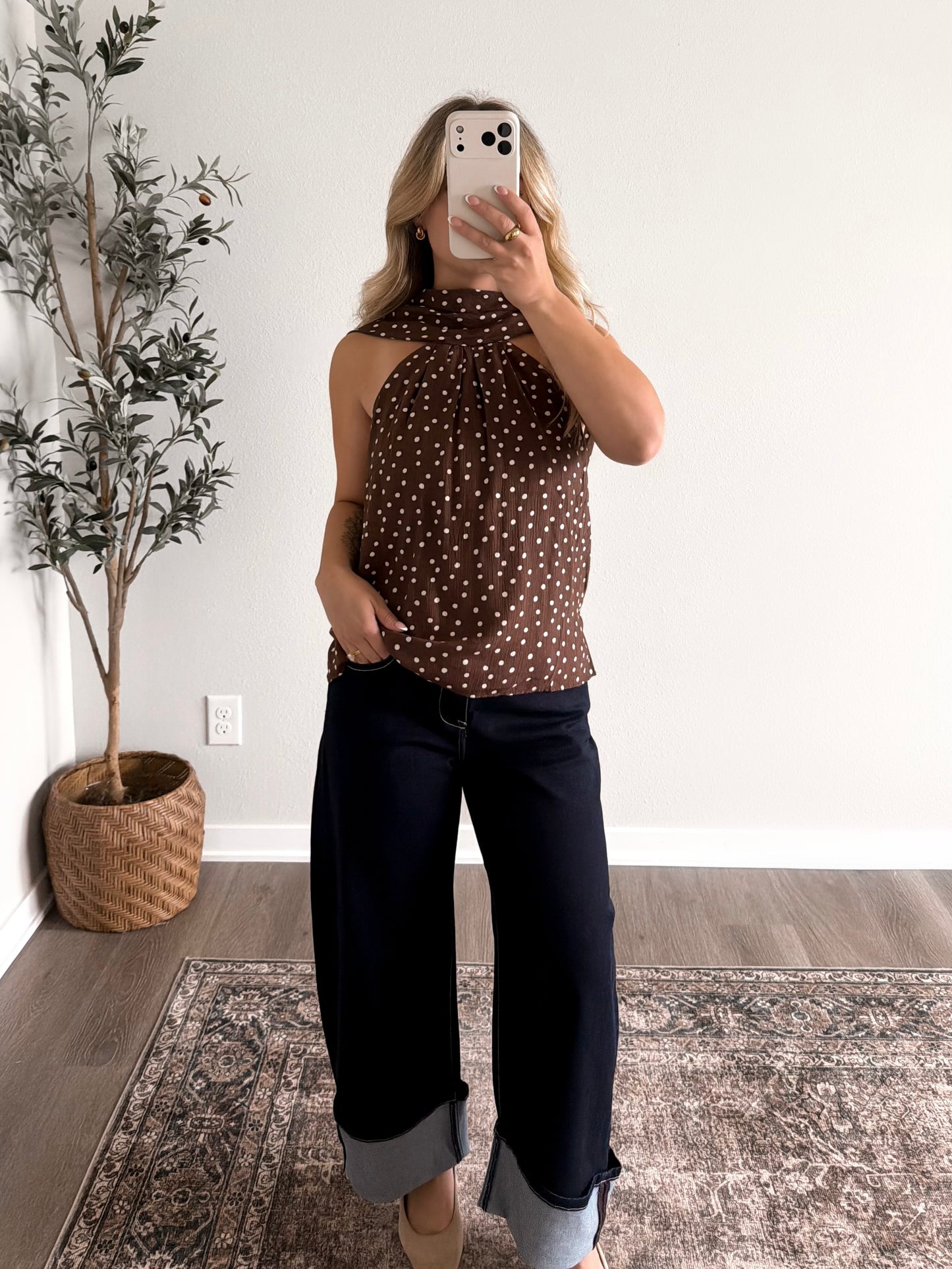 Martini Hour Polka Dot Top