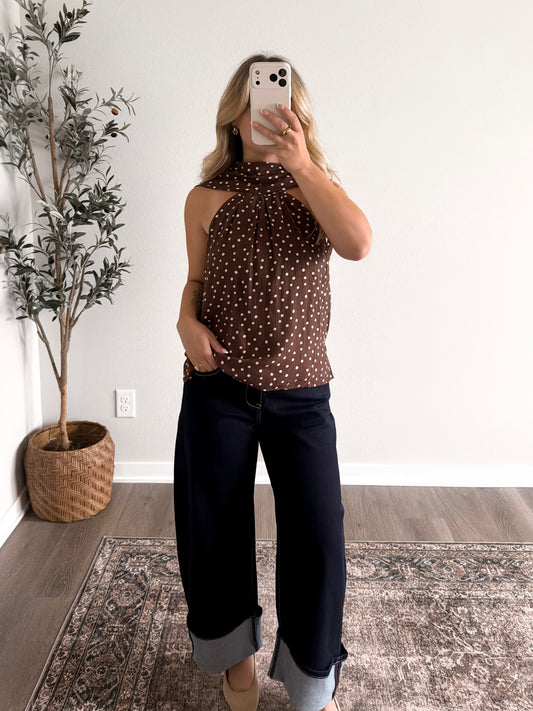 Martini Hour Polka Dot Top