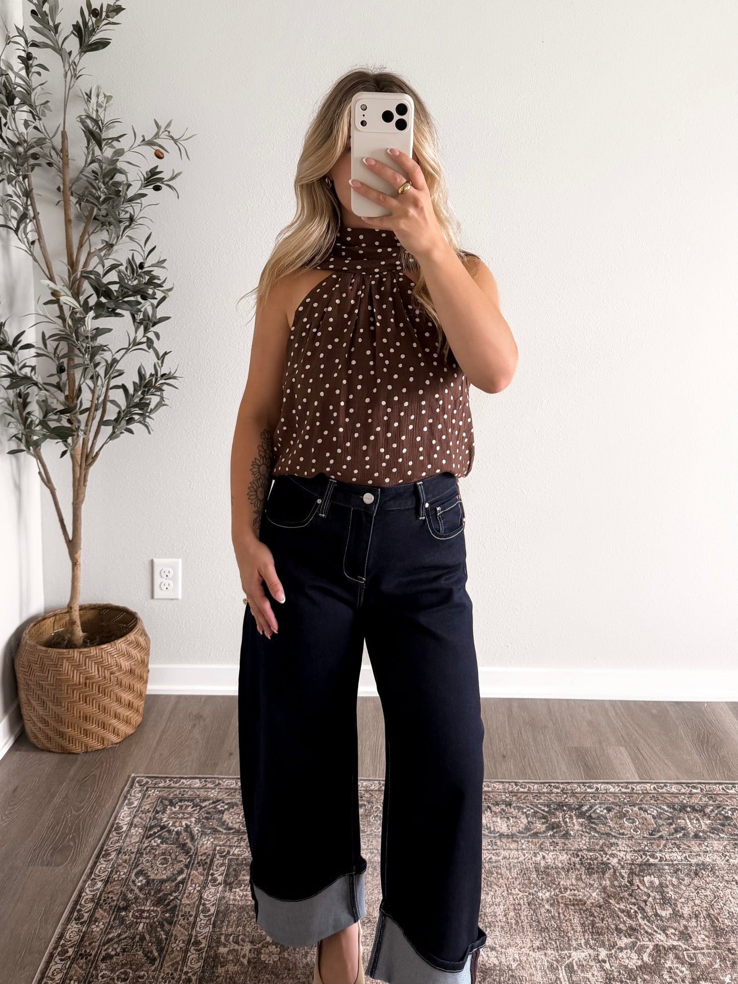 Martini Hour Polka Dot Top