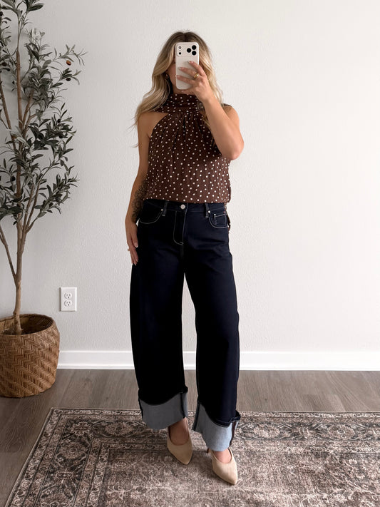 Martini Hour Polka Dot Top