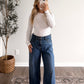 Classic Ribbed Long Sleeve Basic / White