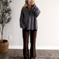 In Season Knit Henley / Brown Blue