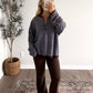 In Season Knit Henley / Brown Blue