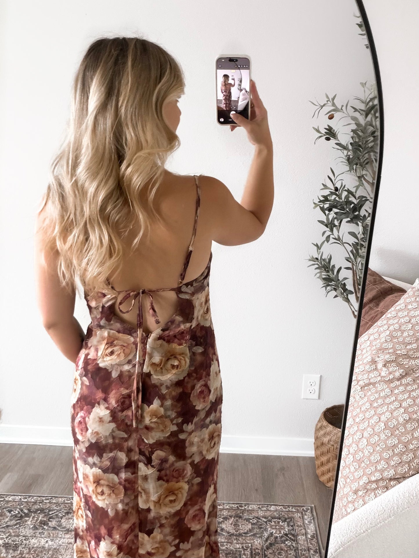 Wine Country Floral Maxi Dress