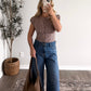 Apple Cider Plaid Button Top