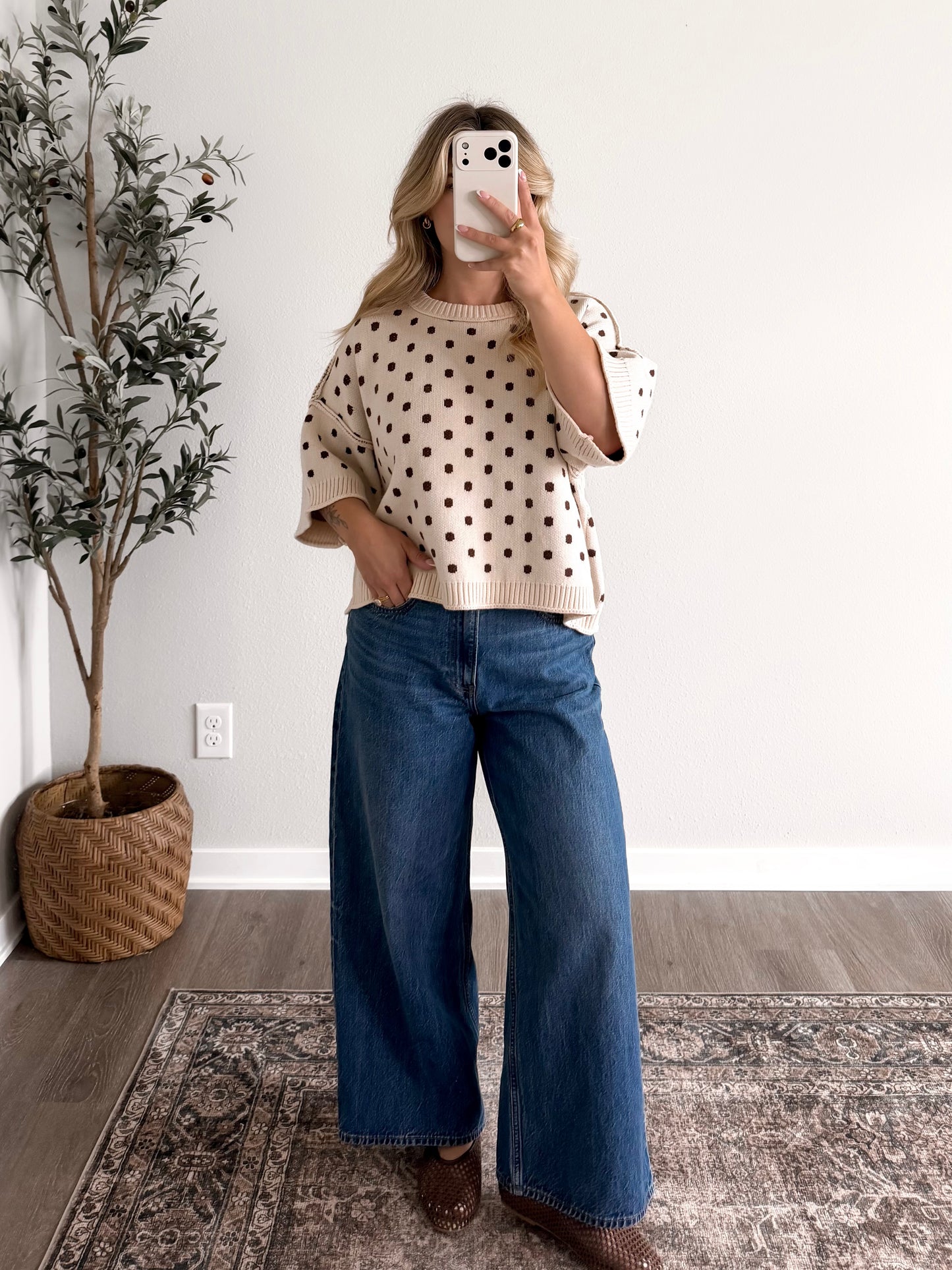 Oatmeal Chip Knit Sweater