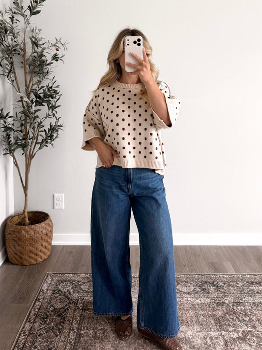 Oatmeal Chip Knit Sweater