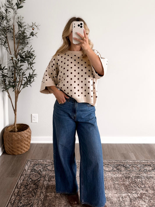 Oatmeal Chip Knit Sweater