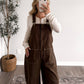 Rome Denim Barrel Overalls / Brown
