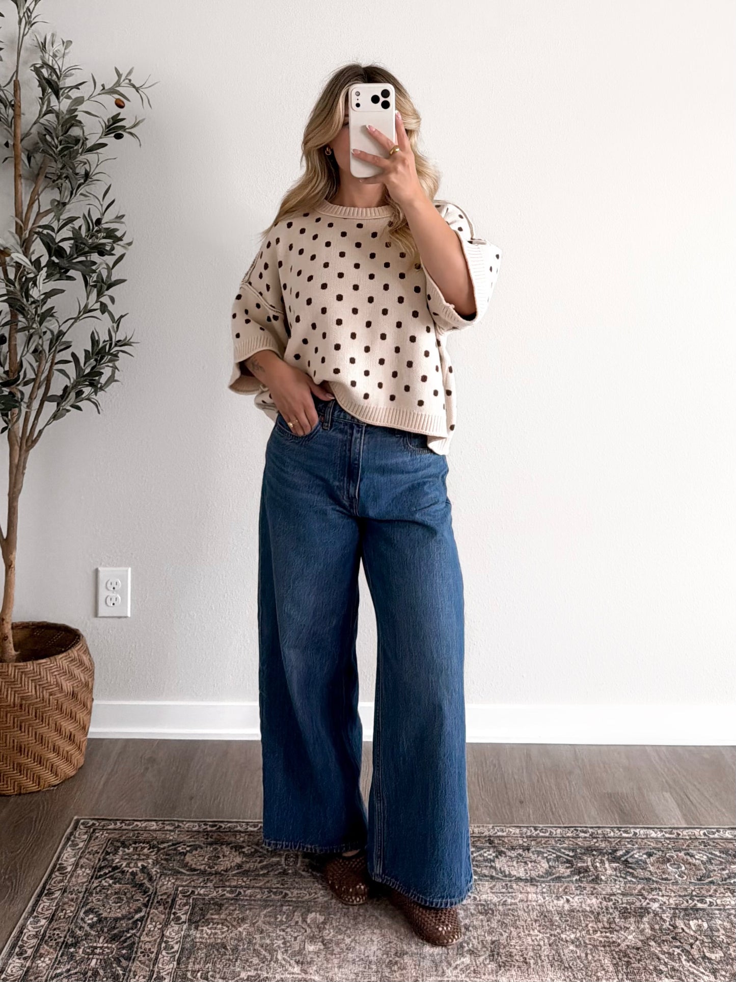 Oatmeal Chip Knit Sweater