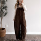 Rome Denim Barrel Overalls / Brown