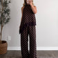 City Social Plaid Lace Pant Set