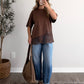 Chestnut Lace Hem Tee