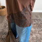 Chestnut Lace Hem Tee