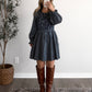 Blackberry Gingham Dress / Navy