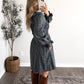 Blackberry Gingham Dress / Navy
