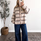 Soft Stripe Knit Cardigan / Oat