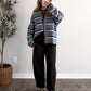 Soft Stripe Knit Cardigan / Blue