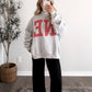"NE" Dotted Oversized Mockneck