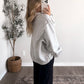 "NE" Dotted Oversized Mockneck