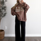 “Fall” Striped Oversized Mockneck