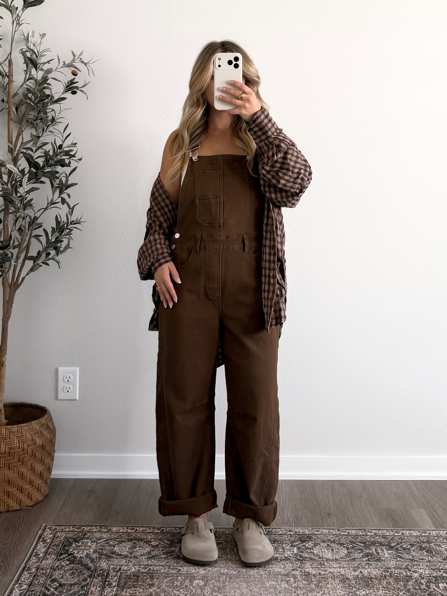 Outlook Barrel Denim Overalls / Brown