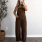Outlook Barrel Denim Overalls / Brown