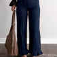 French Ruffle Crop Pant / Dark Denim