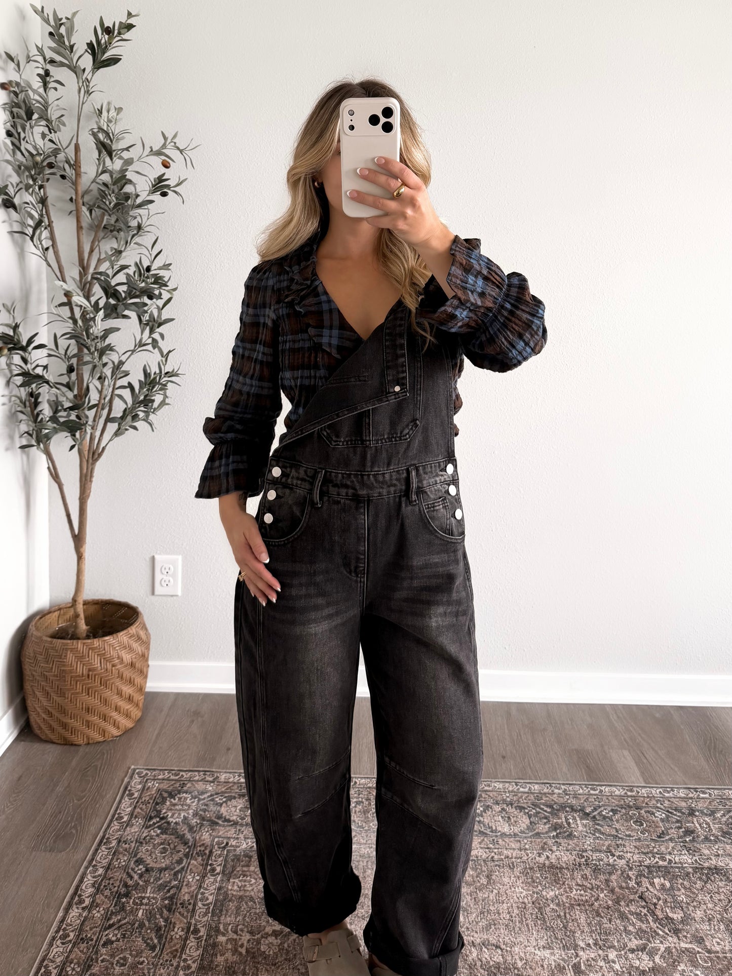 Hayward Barrel Overalls / Washed Black