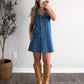 Mina Ruffle Denim Dress