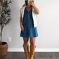 Mina Ruffle Denim Dress