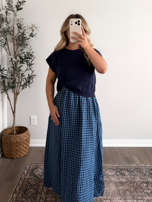 Huckleberry Gingham Maxi Dress (Restocking 9.14)