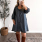 Tilly Gingham Dress / Navy