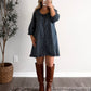 Tilly Gingham Dress / Navy