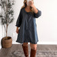 Tilly Gingham Dress / Navy