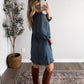 Tilly Gingham Dress / Navy