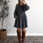 Blackberry Gingham Dress / Navy