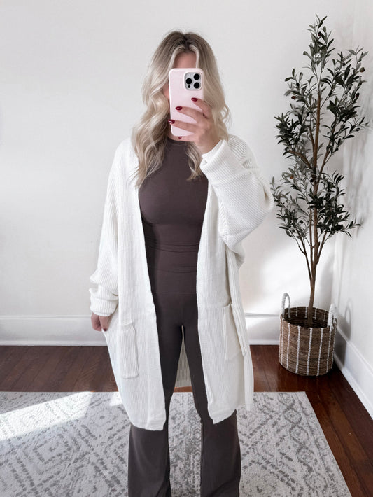 Nice & Cozy Cream Cardigan