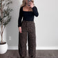 Spice High Rise Barrel Pant / Leopard
